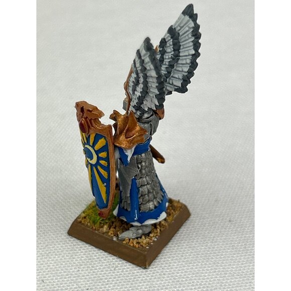 Hand Painted Warhammer Fantasy High Elf Hero Miniature Winged Helm Shield - Picture 3 of 9